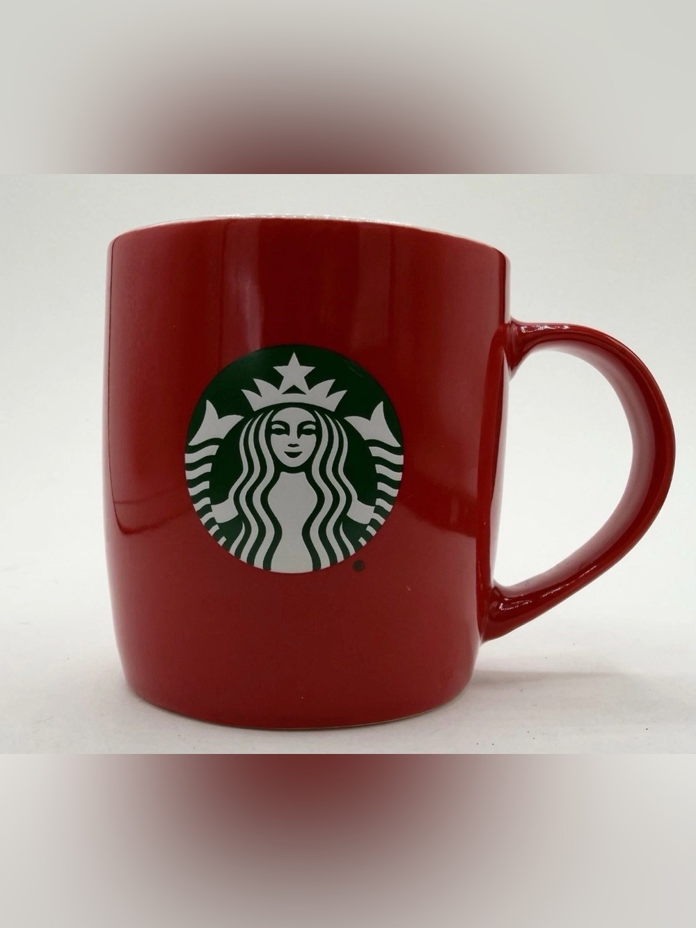 Starbucks Coffee Mug Cup 2021 Red Classic Mermaid Green Logo 11oz EUC